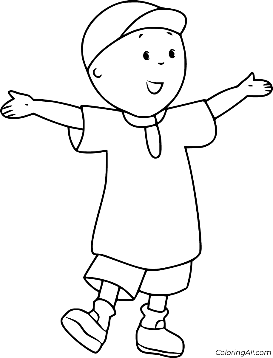 Detail Caillou Free Coloring Pages Nomer 2