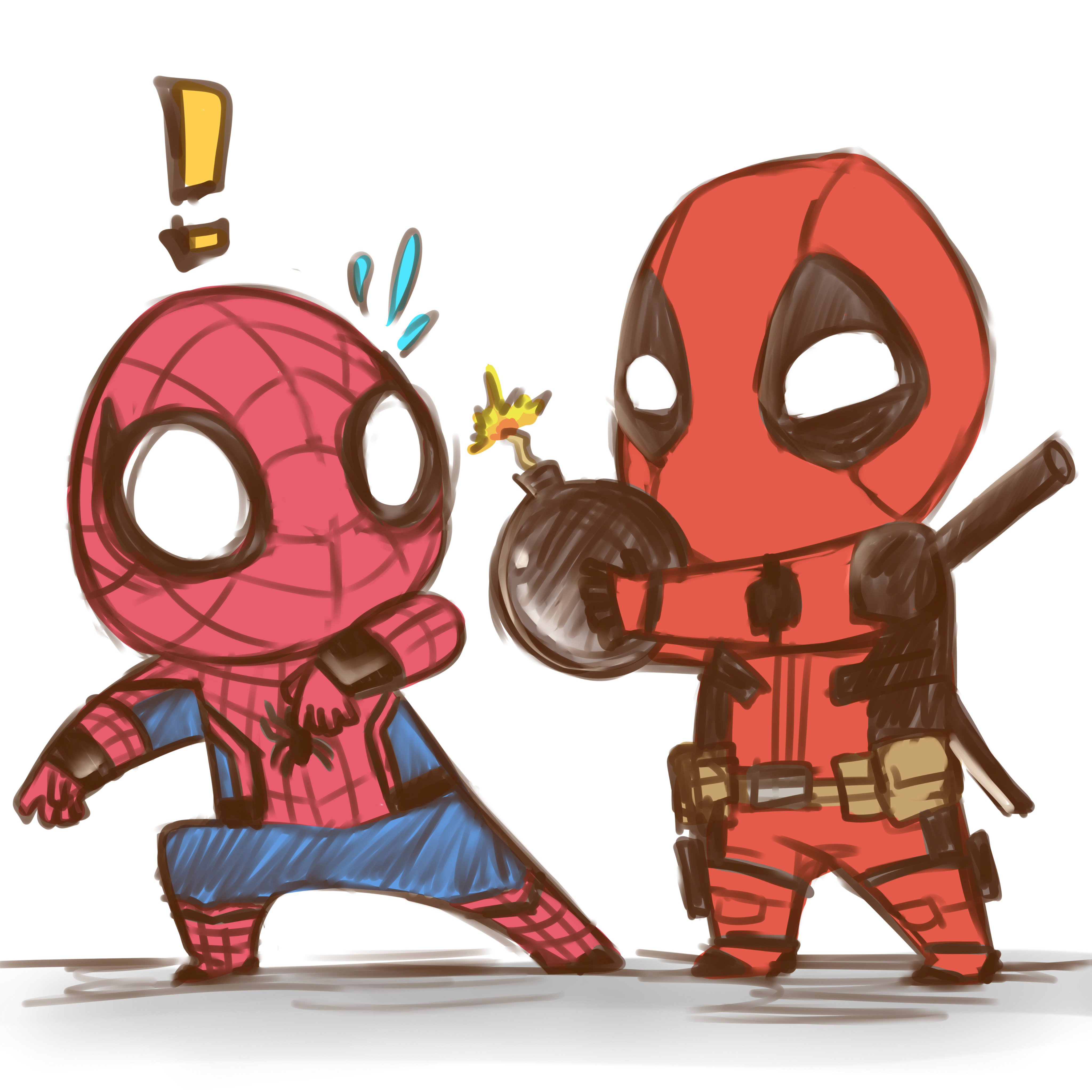 Detail Chibi Deadpool And Spiderman Nomer 12