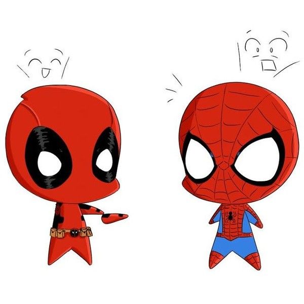 Detail Chibi Deadpool And Spiderman Nomer 4