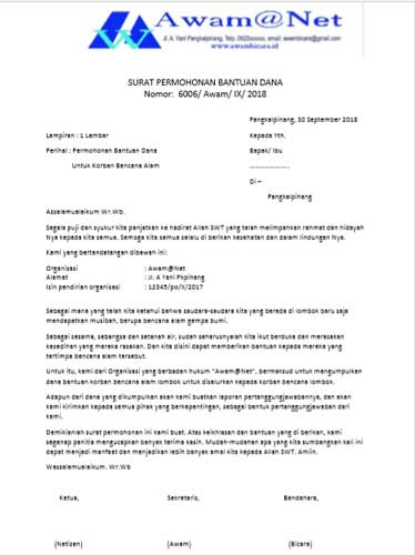 Detail Contoh Surat Pengantar Proposal Permohonan Dana Nomer 57