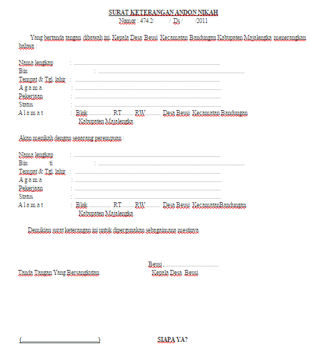 Detail Contoh Surat Pengantar Rt Untuk Nikah Nomer 20