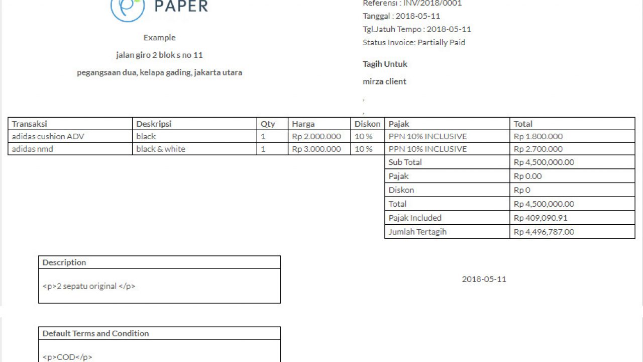 Detail Contoh Surat Pengantar Tagihan Invoice Nomer 36