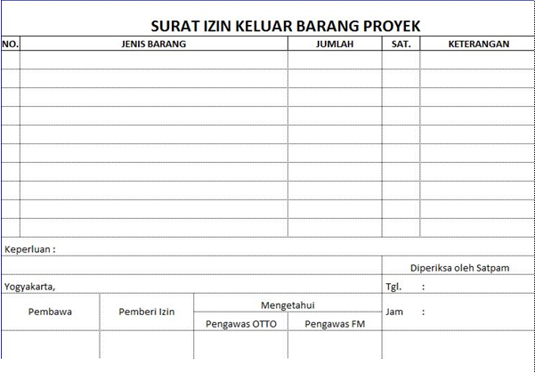 Detail Contoh Surat Pengeluaran Barang Nomer 36