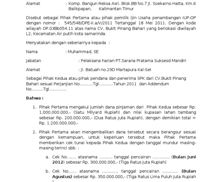 Detail Contoh Surat Pengembalian Dana Nomer 42