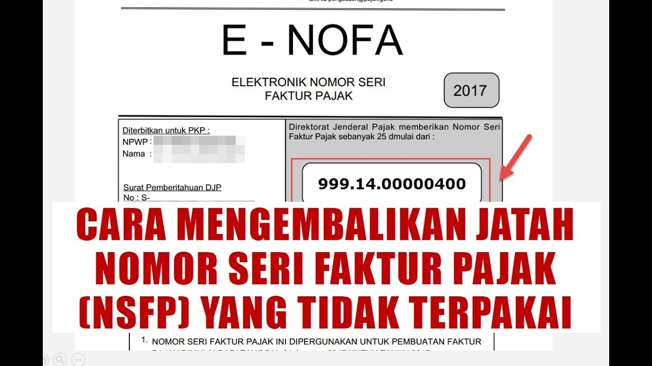 Detail Contoh Surat Pengembalian Nomor Seri Faktur Pajak Nomer 7