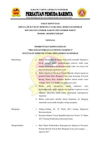 Detail Contoh Surat Pengesahan Organisasi Nomer 17