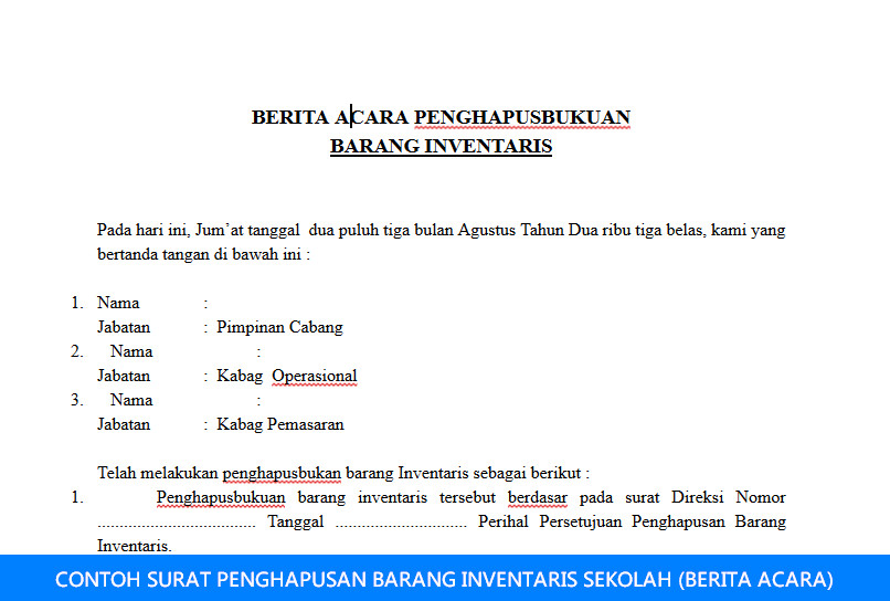 Detail Contoh Surat Penghapusan Aset Sekolah Nomer 36