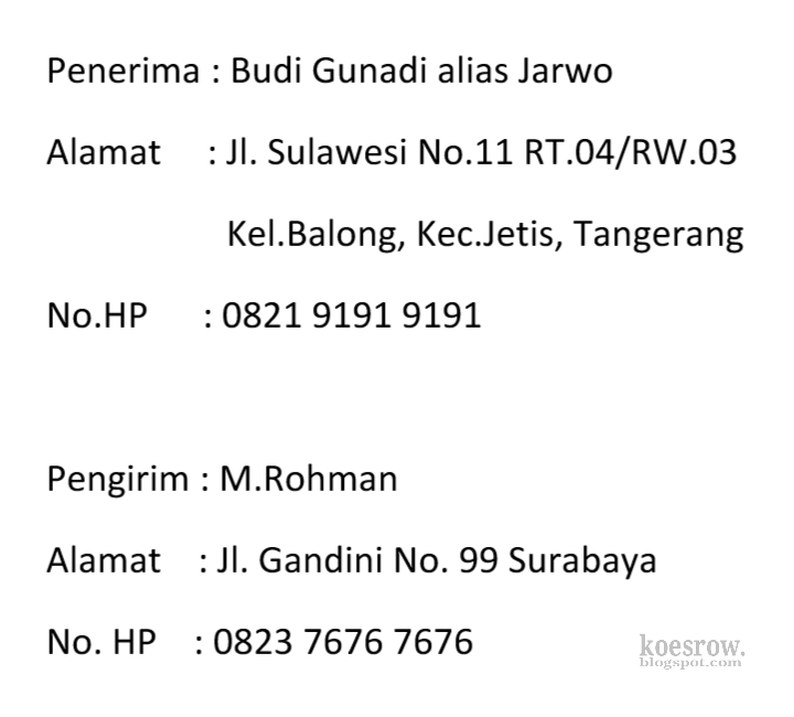 Detail Contoh Surat Pengiriman Barang Jne Nomer 42