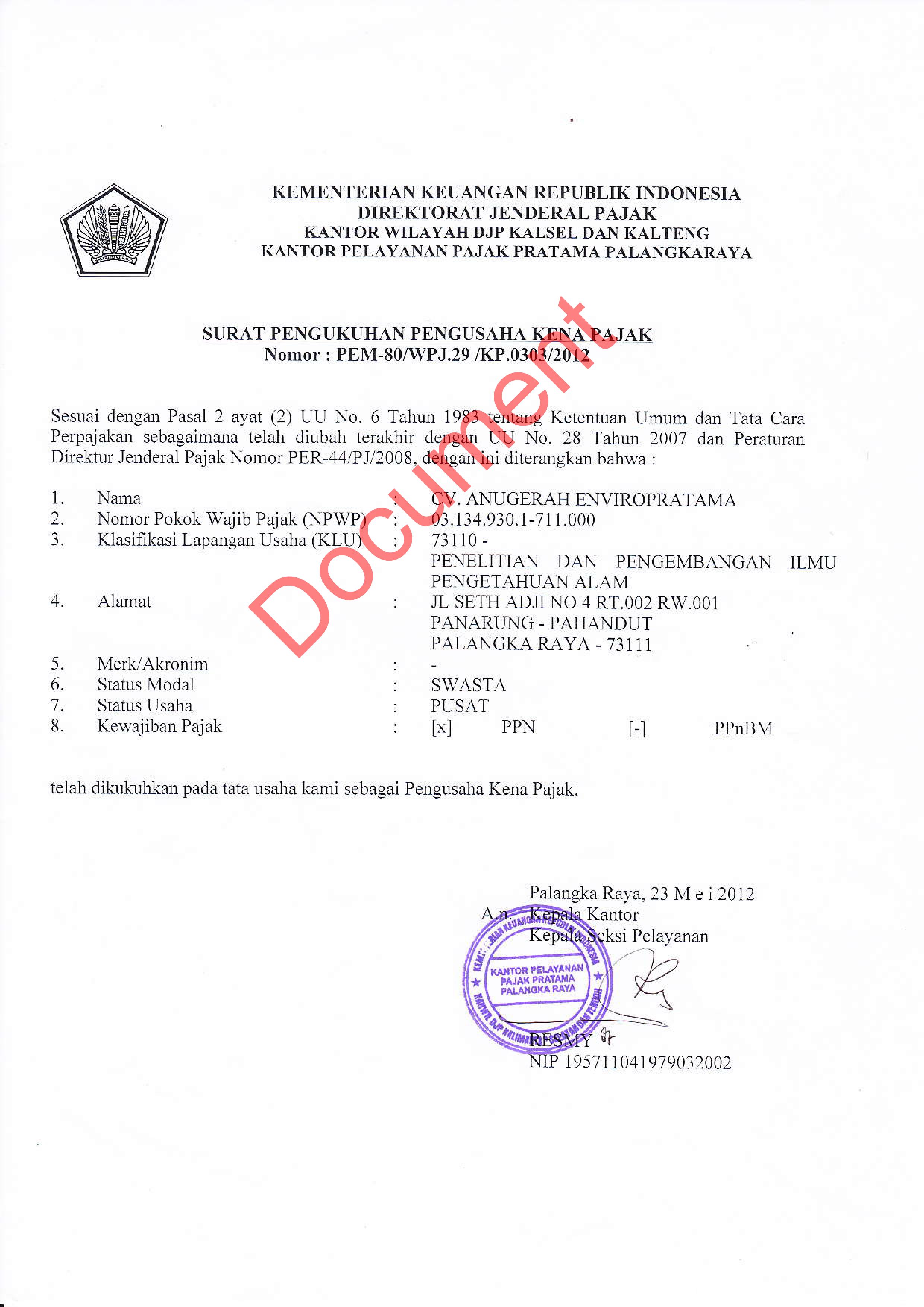 Detail Contoh Surat Pengukuhan Nomer 21