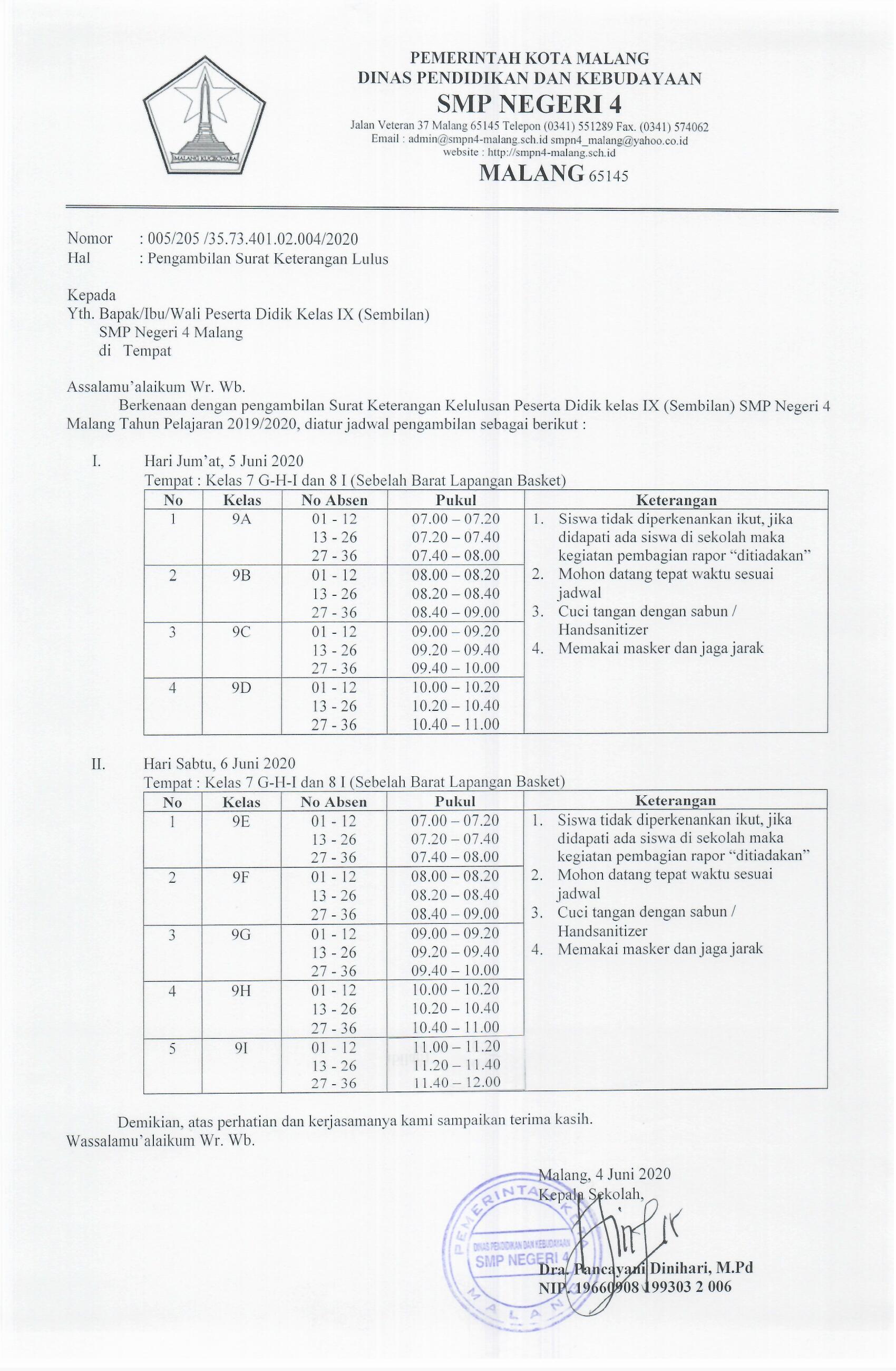 Detail Contoh Surat Pengumuman Kelulusan Nomer 33