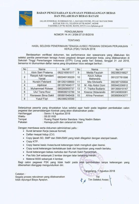 Detail Contoh Surat Pengumuman Penerimaan Karyawan Baru Nomer 7