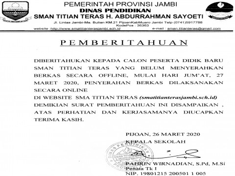 Detail Contoh Surat Pengumuman Penerimaan Siswa Baru Nomer 14