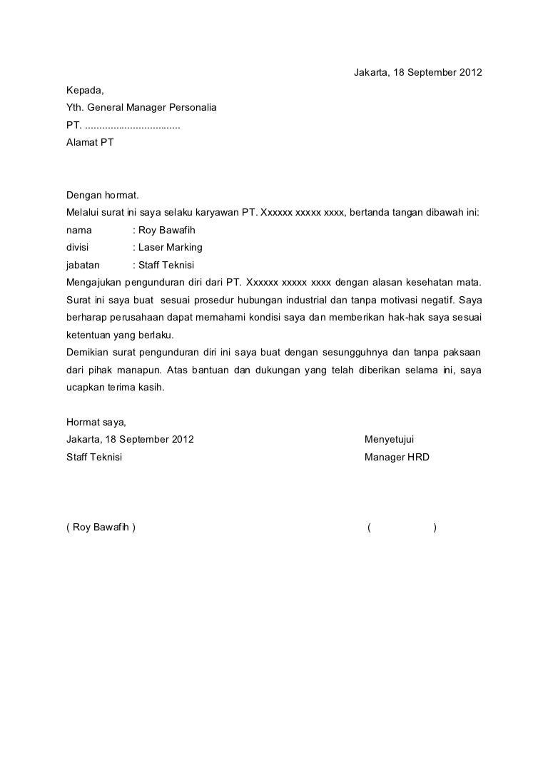 Detail Contoh Surat Pengunduran Nomer 31