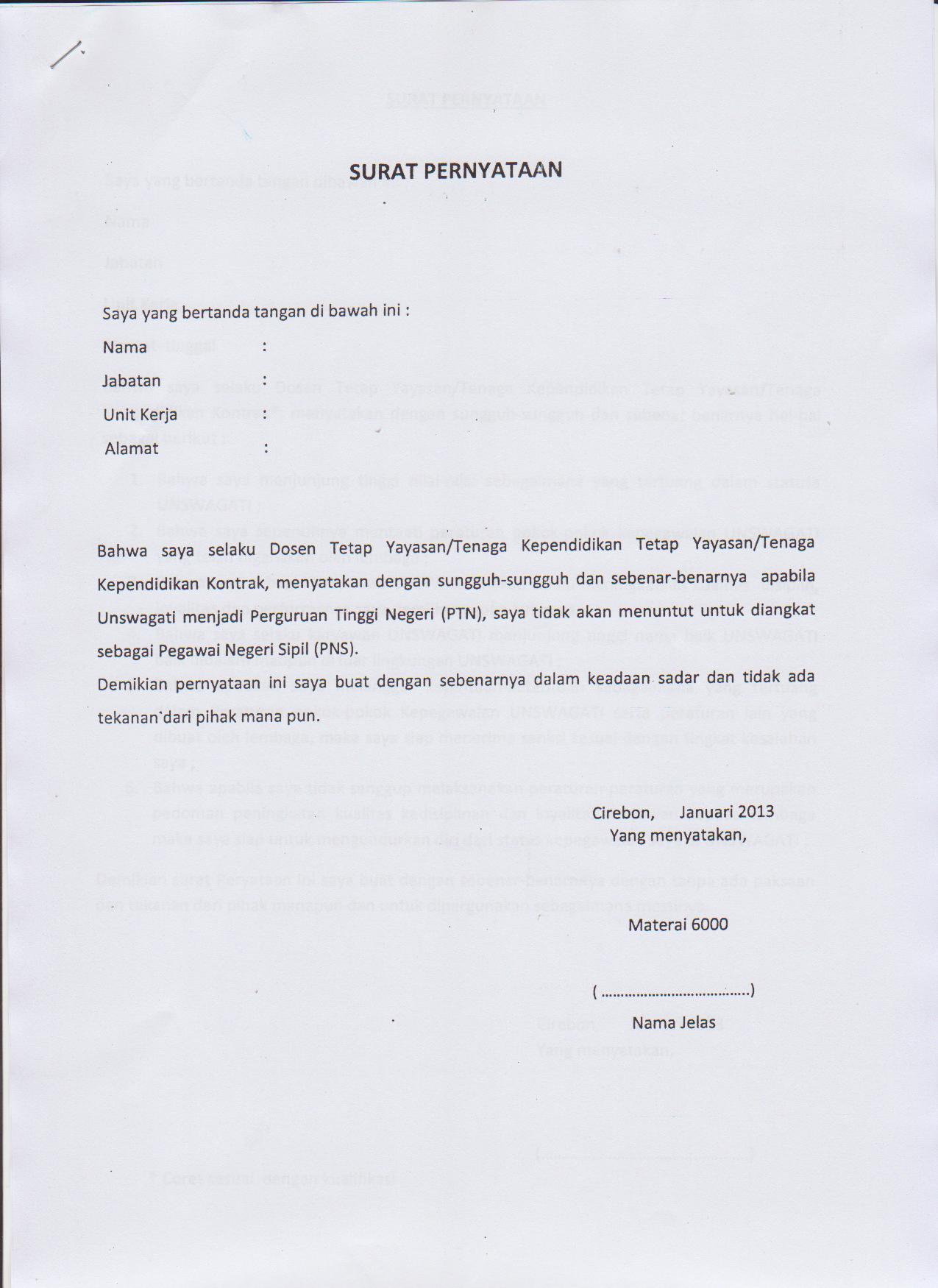 Detail Contoh Surat Pengunduran Diri Sebagai Dosen Tetap Nomer 7