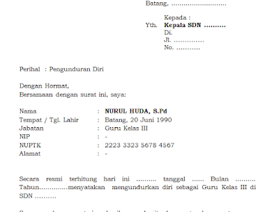 Detail Contoh Surat Pengunduran Diri Siswa Nomer 38