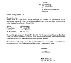 Detail Contoh Surat Pengunduran Diri Word Nomer 18