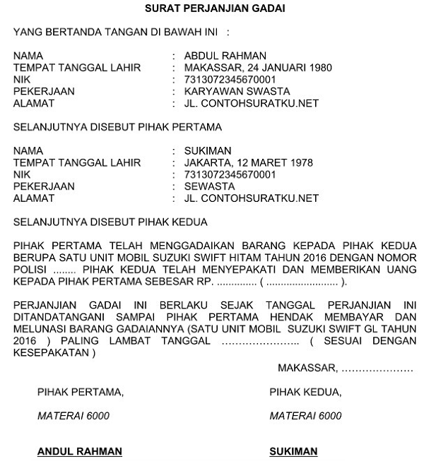 Detail Contoh Surat Penitipan Uang Nomer 37