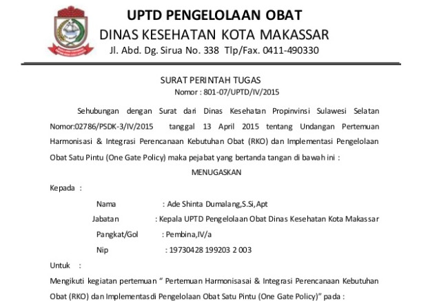 Detail Contoh Surat Penugasan Karyawan Nomer 23