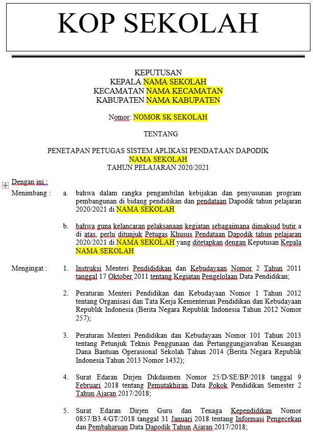 Detail Contoh Surat Penugasan Operator Nomer 35