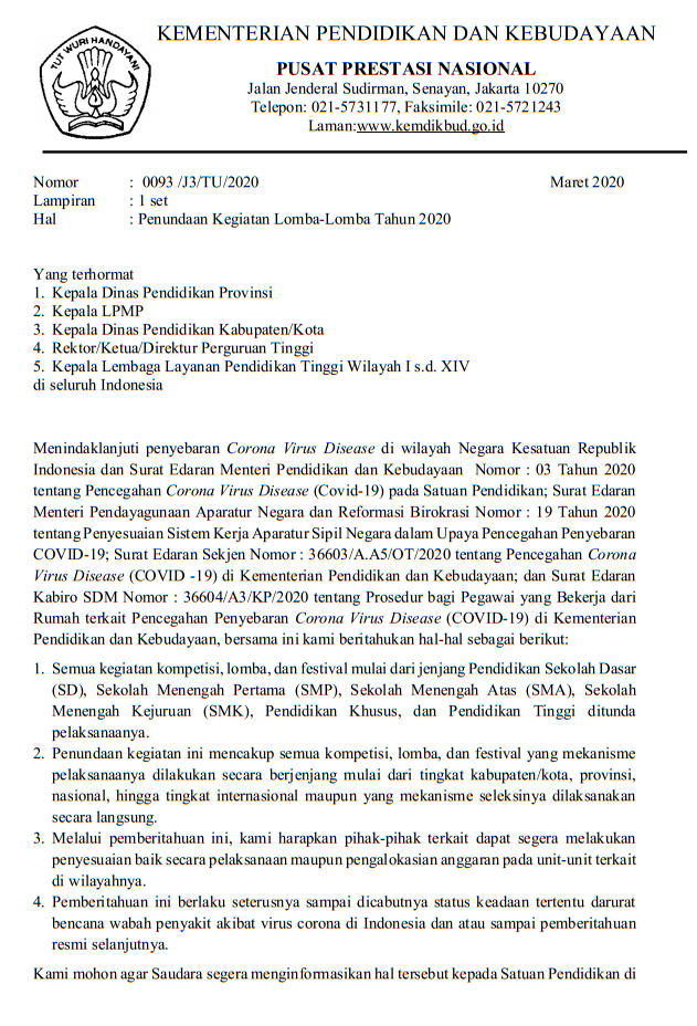 Detail Contoh Surat Penundaan Kegiatan Nomer 19