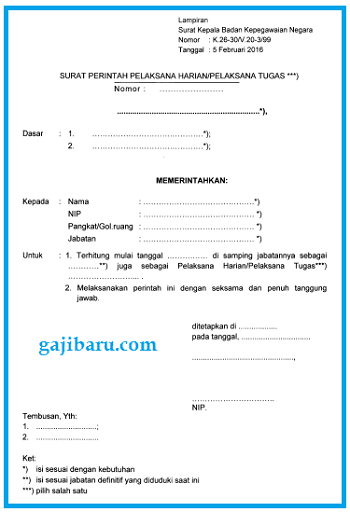 Detail Contoh Surat Penunjukan Pelaksana Tugas Nomer 14