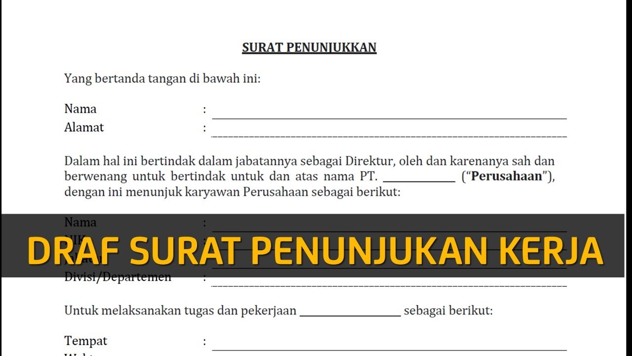 Detail Contoh Surat Penunjukan Perusahaan Nomer 3