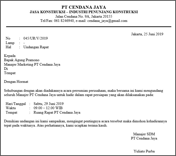 Detail Contoh Surat Penutup Nomer 39