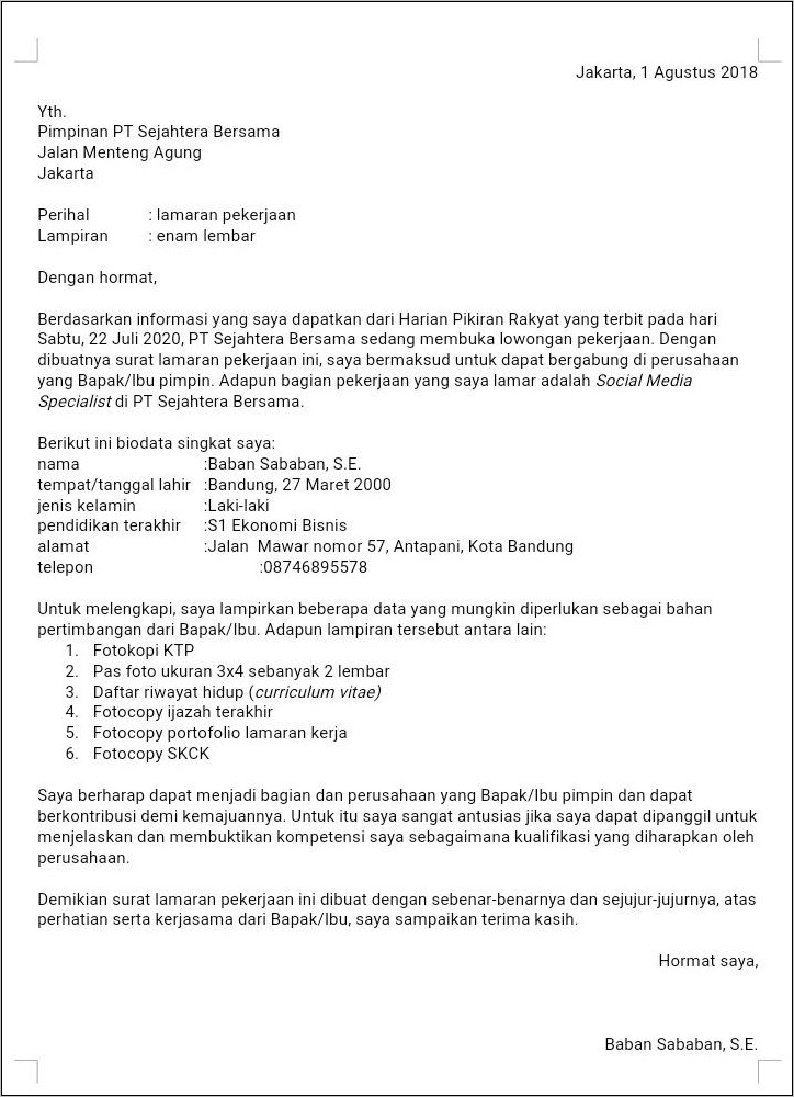 Detail Contoh Surat Penutup Nomer 51