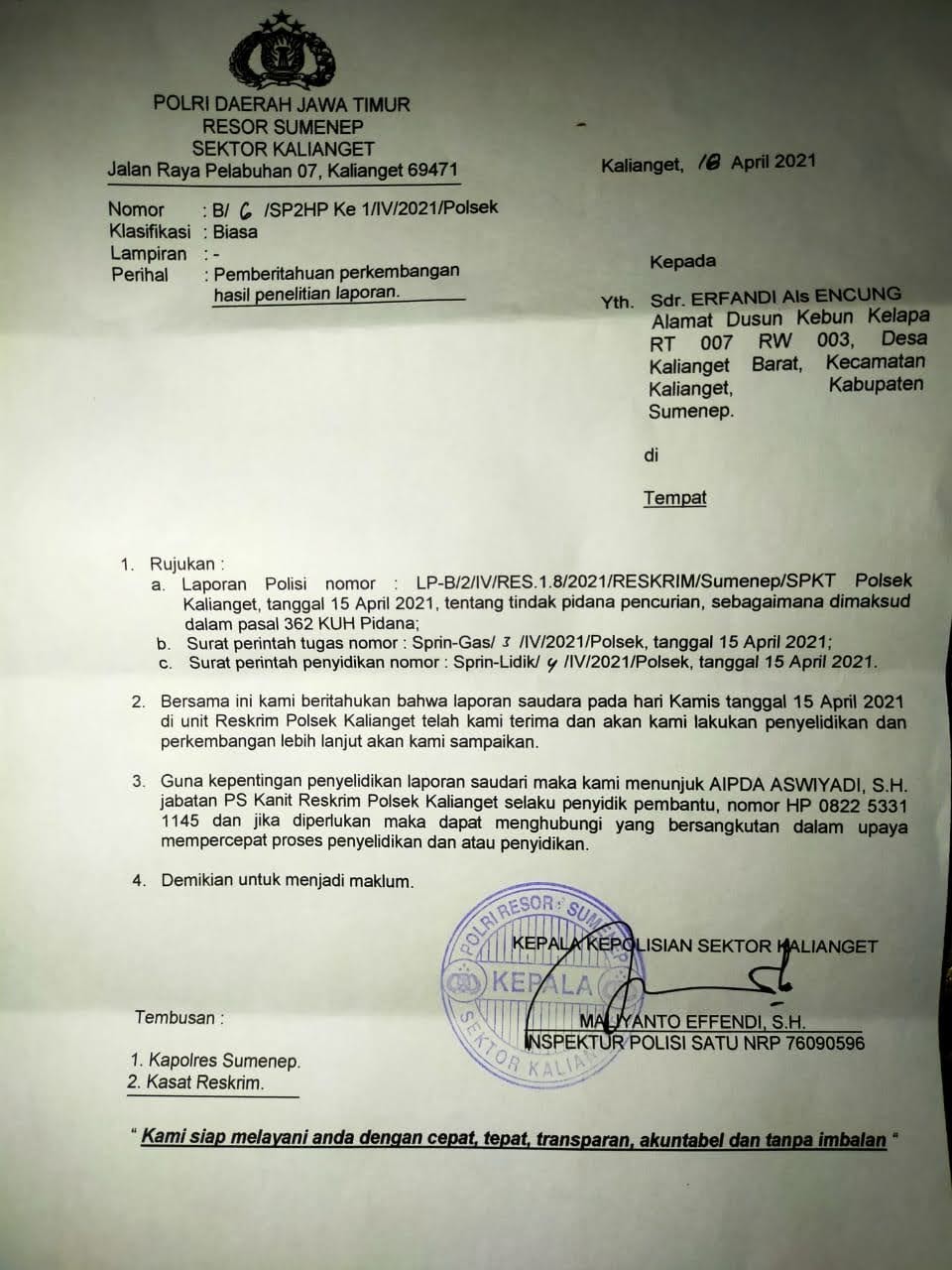 Detail Contoh Surat Penyelidikan Nomer 34