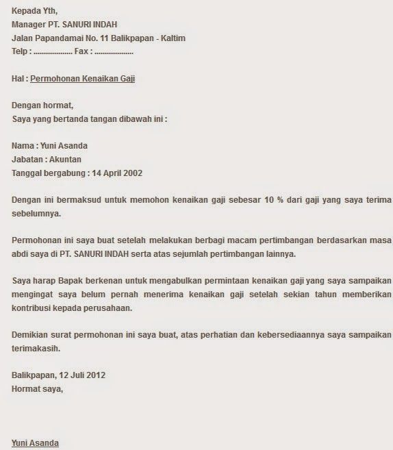 Detail Contoh Surat Penyesuaian Gaji Nomer 3