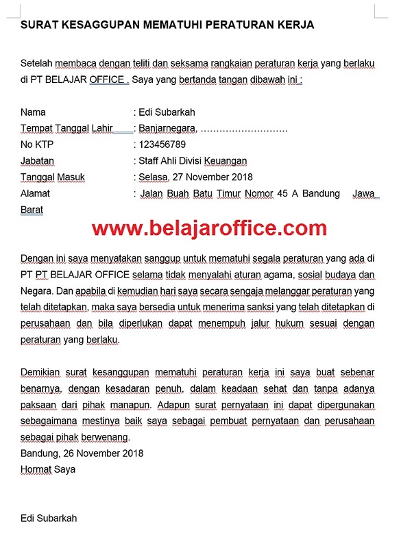 Detail Contoh Surat Peraturan Perusahaan Nomer 9