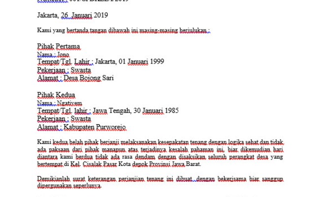 Detail Contoh Surat Perdamaian Kecelakaan Nomer 38