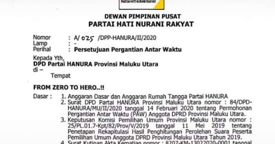 Detail Contoh Surat Pergantian Antar Waktu Nomer 6