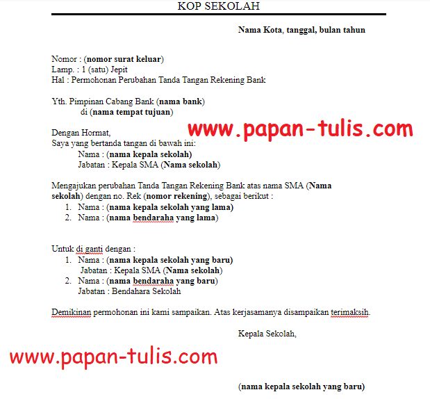 Detail Contoh Surat Pergantian Bendahara Sekolah Nomer 14