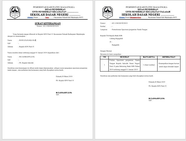 Detail Contoh Surat Pergantian Bendahara Sekolah Nomer 20