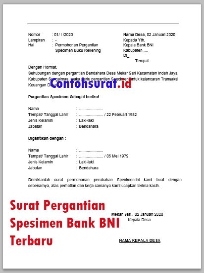 Detail Contoh Surat Pergantian Bendahara Sekolah Nomer 28