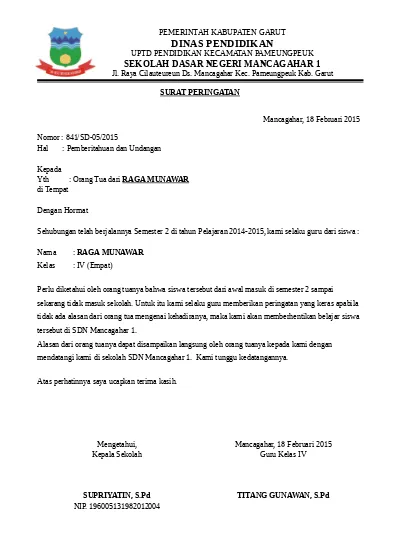 Detail Contoh Surat Peringatan 2 Nomer 41