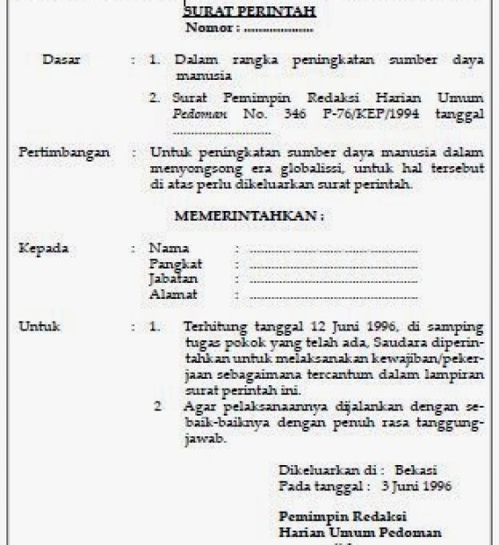 Detail Contoh Surat Perintah Nomer 28