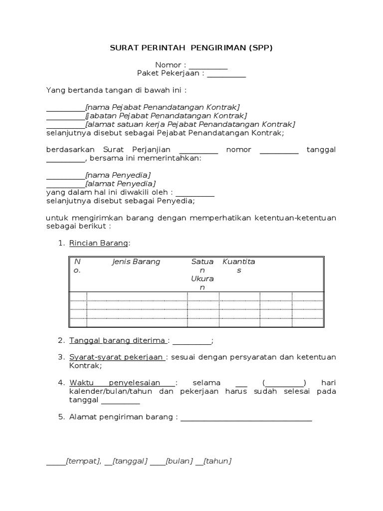 Detail Contoh Surat Perintah Nomer 41