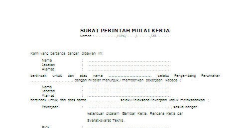 Detail Contoh Surat Perintah Kerja Perusahaan Nomer 49