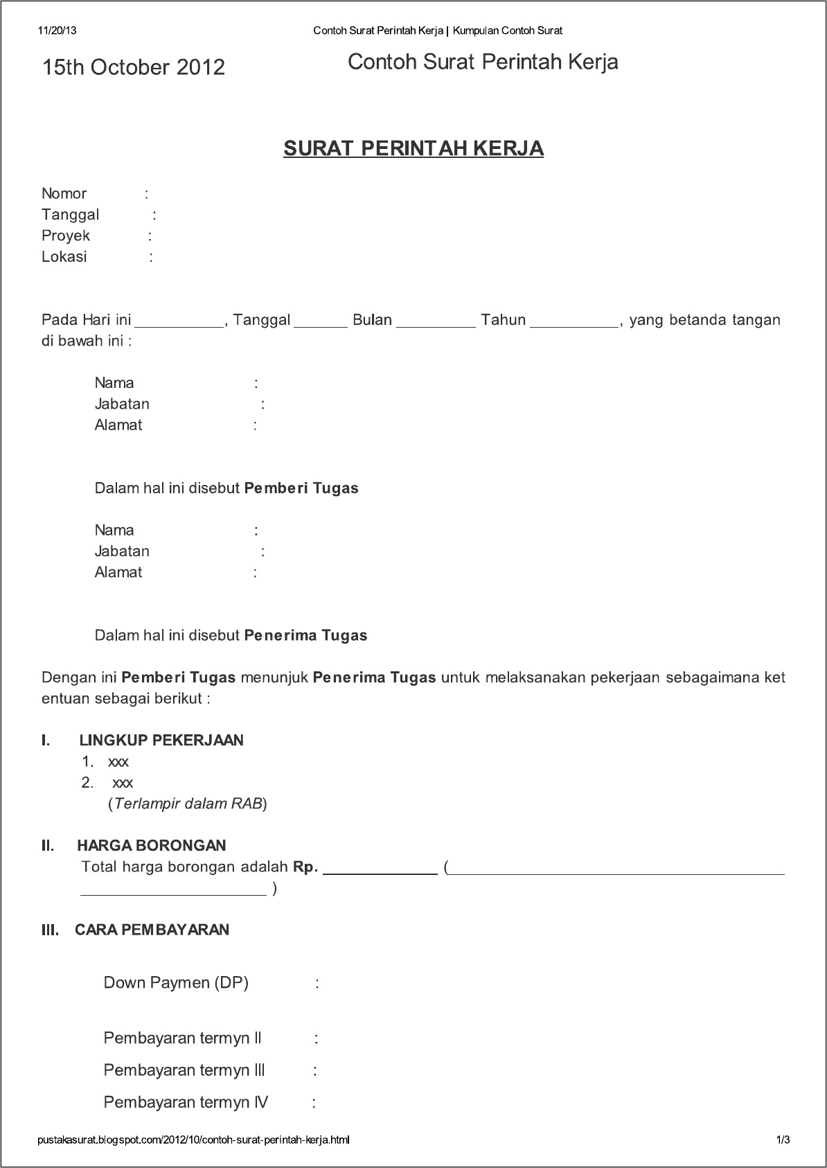 Detail Contoh Surat Perintah Lembur Nomer 13