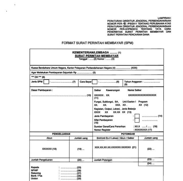 Detail Contoh Surat Perintah Membayar Nomer 30