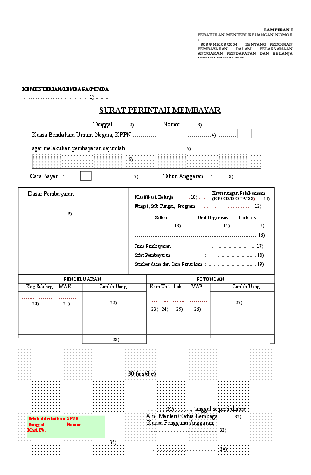 Detail Contoh Surat Perintah Pembayaran Nomer 10