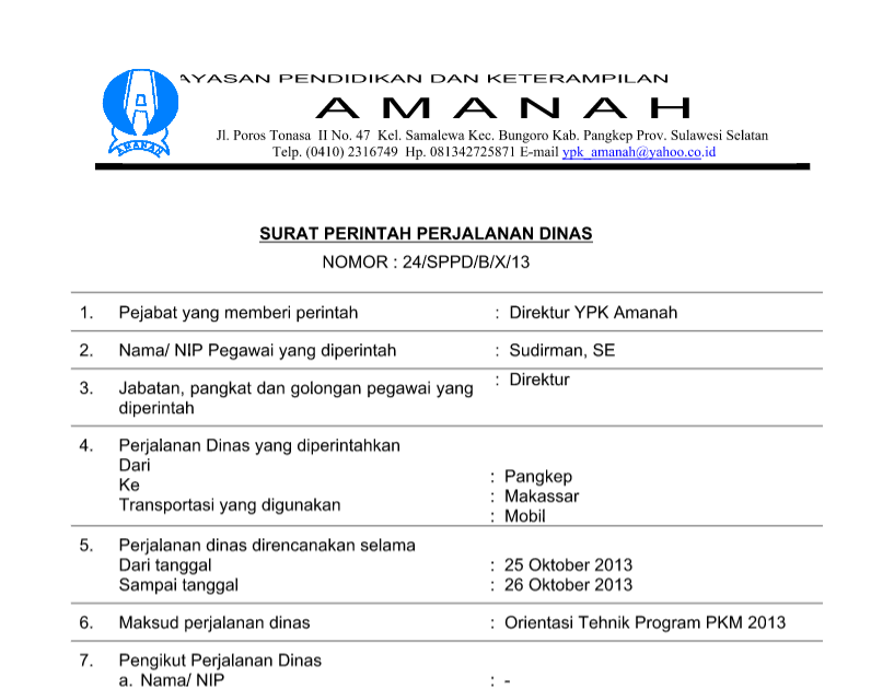 Detail Contoh Surat Perintah Resmi Nomer 45