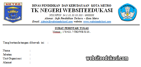 Detail Contoh Surat Perintah Sekolah Nomer 44