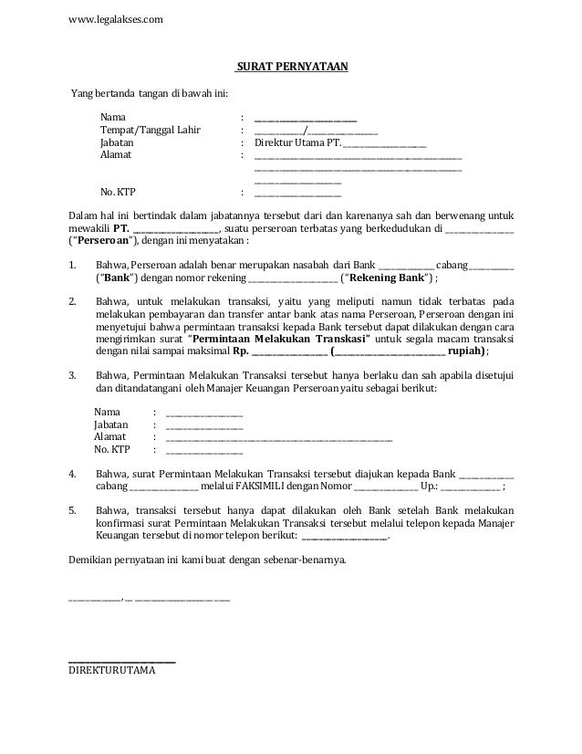 Detail Contoh Surat Perintah Transfer Nomer 4