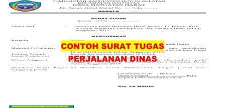 Detail Contoh Surat Perjalan Dinas Nomer 55