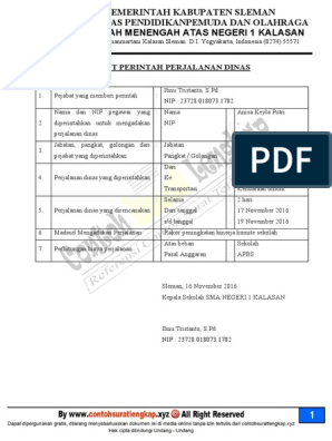 Detail Contoh Surat Perjalanan Dinas Perusahaan Nomer 39