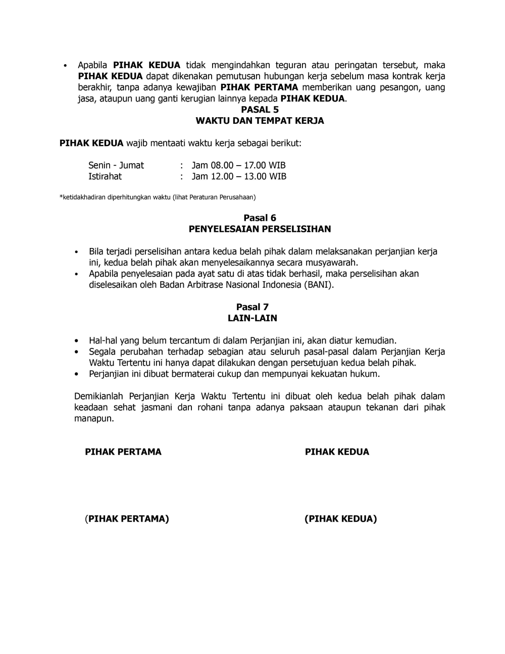 Detail Contoh Surat Perjanjian Arbitrase Nomer 19