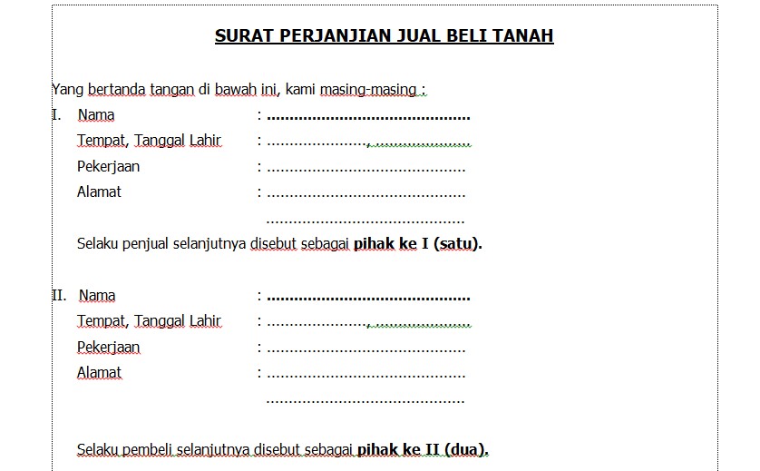 Detail Contoh Surat Perjanjian Bermaterai Nomer 31